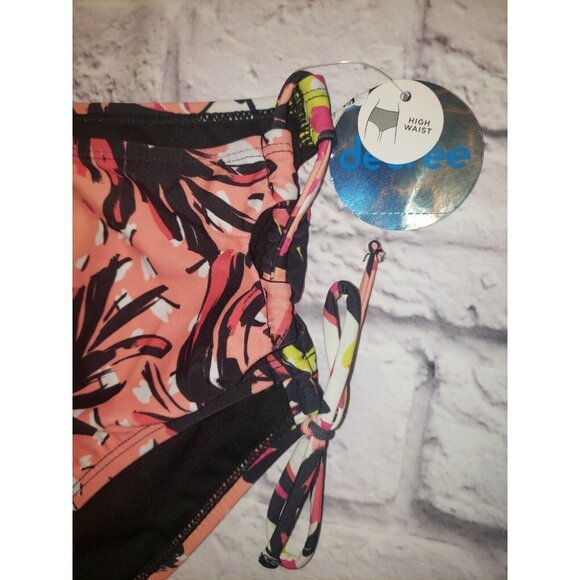 NWT Decree High Waist 2 Piece Swimsuit Bikini Jrs Size Small - Picture 2 of 3